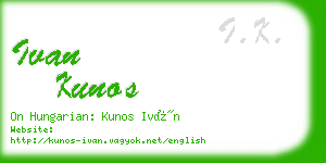 ivan kunos business card